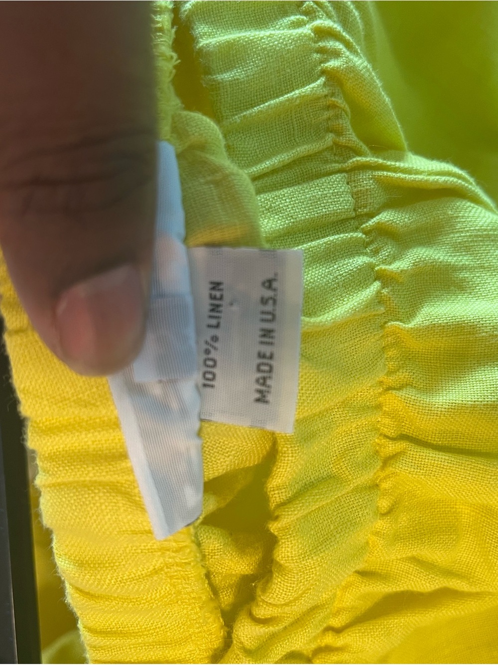 bryn Walker Wide-Leg Elastic Waist Linen Pants in Yellow With Pockets đź’Ż Linen - Picture 7 of 9